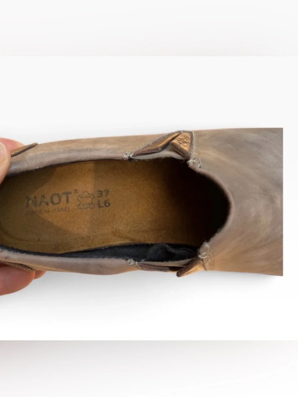 Naot Avantgarde Collection Taupe Tan Booties Sz 6